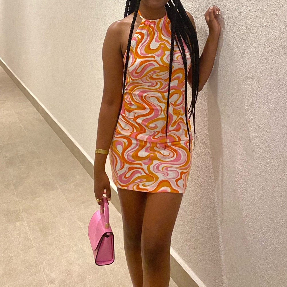 Halter Neck Tie Dress